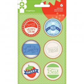 American Crafts - Heartland Farm Wooden Bottle Caps American Crafts - Heartland Farm Wooden Bottle Caps
