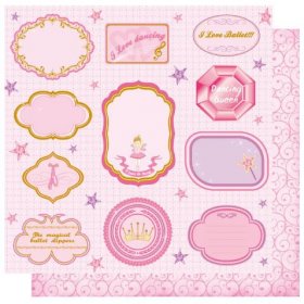 Best Creation - Ballet Princess - Ballet Love Tags Glitter Paper Best Creation - Ballet Princess - Ballet Love Tags Glitter Paper