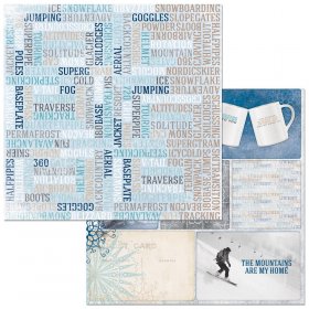 Bo-Bunny - Whiteout Collection - Ski Pass Paper Bo-Bunny - Whiteout Collection - Ski Pass Paper