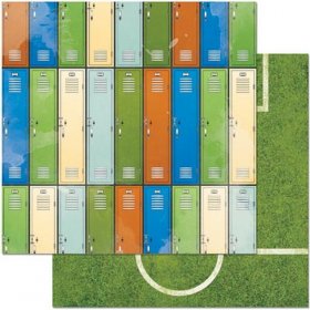 Bo-Bunny - Game On! Collection - Lockers Paper Bo-Bunny - Game On! Collection - Lockers Paper