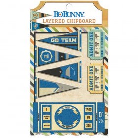 Bo-Bunny - Game On! Collection - Self-Adhesive Layered Chipboard Bo-Bunny - Game On! Collection - Self-Adhesive Layered Chipboard