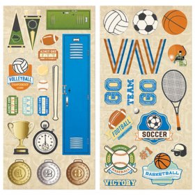 Bo-Bunny - Game On! Collection - Self-Adhesive Chipboard Bo-Bunny - Game On! Collection - Self-Adhesive Chipboard