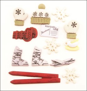 Buttons Galore - Buttons - Ski Trip Buttons Galore - Buttons - Ski Trip