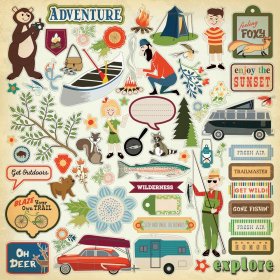 Carta Bella - The Great Outdoors 12x12 Stickers Carta Bella - The Great Outdoors 12x12 Stickers