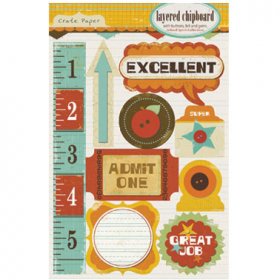 Crate Paper - School Spirit Layered Chipboard Crate Paper - School Spirit Layered Chipboard