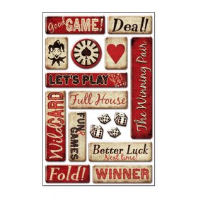 Creative Imaginations - Play Cards Epoxy Stickers Creative Imaginations - Play Cards Epoxy Stickers
