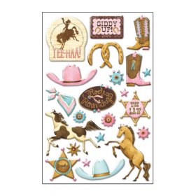 Creative Imaginations - Cowgirl Up Epoxy Stickers Creative Imaginations - Cowgirl Up Epoxy Stickers
