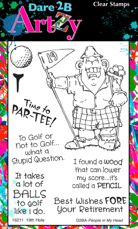 Dare 2B Artsty - 19th Hole Stamp Set Dare 2B Artsty - 19th Hole Stamp Set