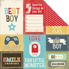 Carta Bella - Boy Oh Boy - Journaling Paper Carta Bella - Boy Oh Boy - Journaling Paper