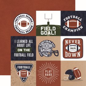 Echo Park - Football 4x4 Journaling Cards Echo Park - Football 4x4 Journaling Cards