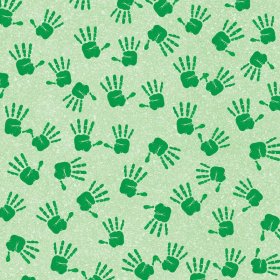 It Takes Two - Green Hands Scatter Paper
