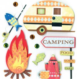 K & Co - Camping Sticker Medley K & Co - Camping Sticker Medley