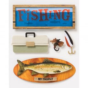 Karen Foster - Fishing Stuff Stacked Stickers Karen Foster - Fishing Stuff Stacked Stickers