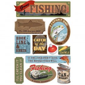 Karen Foster - Gone Fishing Cardstock Stickers Karen Foster - Gone Fishing Cardstock Stickers