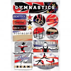 Karen Foster - I Love Gymnastics Cardstock Stickers Karen Foster - I Love Gymnastics Cardstock Stickers