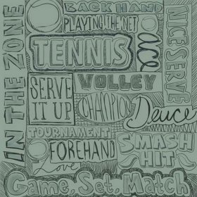 Karen Foster - Green Tennis Collage Paper Karen Foster - Green Tennis Collage Paper