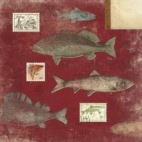 Karen Foster - Red Fish Stamps Paper Karen Foster - Red Fish Stamps Paper