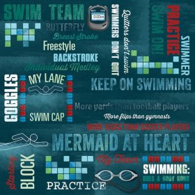 Karen Foster - Swim On Collage Paper Karen Foster - Swim On Collage Paper