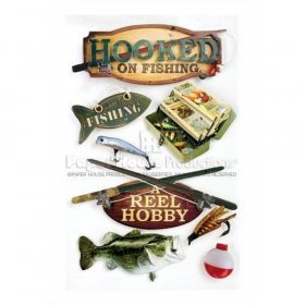 Paper House Productions - Fishing 3D Sticker Paper House Productions - Fishing 3D Sticker