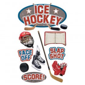 Paper House Productions - Ice Hockey 3D Sticker Paper House Productions - Ice Hockey 3D Sticker