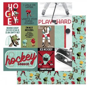 Photo Play Paper - The Hockey Life - Play Hard Paper Photo Play Paper - The Hockey Life - Play Hard Paper