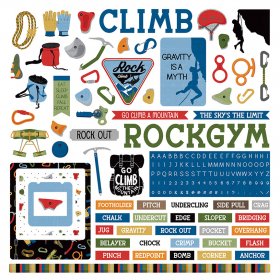 Photo Play Paper - Rock Climbing 12" x 12" Element Stickers Photo Play Paper - Rock Climbing 12" x 12" Element Stickers