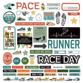 Photo Play Paper - Runner's High 12"x12" Element Stickers Photo Play Paper - Runner's High 12"x12" Element Stickers