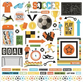 Photo Play Paper - MVP Soccer 12"x12" Element Stickers Photo Play Paper - MVP Soccer 12"x12" Element Stickers