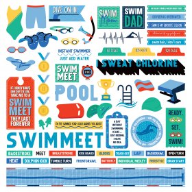 Photo Play Paper - MVP Swimming 12" x 12" Element Stickers Photo Play Paper - MVP Swimming 12" x 12" Element Stickers