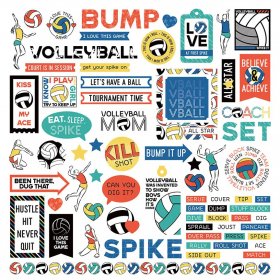 Photo Play Paper - MVP Volleyball 12"x12" Element Stickers Photo Play Paper - MVP Volleyball 12"x12" Element Stickers