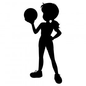 RBS - Silhouette - Girl with Ball 02 RBS - Silhouette - Girl with Ball 02