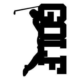 RBS - Split Silhouette - Golf Man RBS - Split Silhouette - Golf Man
