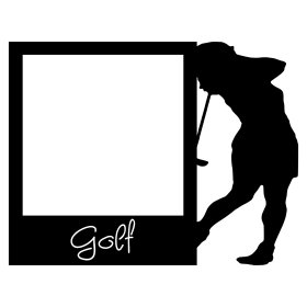 RBS - Polaroid Frame - Golf Woman RBS - Polaroid Frame - Golf Woman