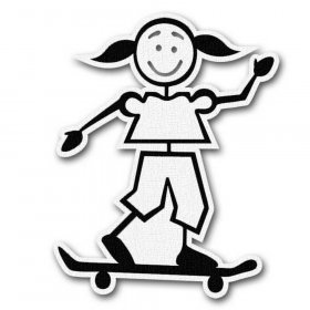 RBS - Stick Figure - Skateboard Girl RBS - Stick Figure - Skateboard Girl