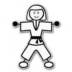 RBS - Stick Figure - Karate Girl RBS - Stick Figure - Karate Girl