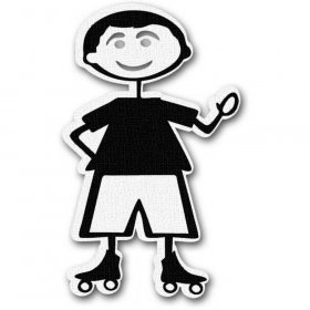 RBS - Stick Figure - Rollerskating Boy RBS - Stick Figure - Rollerskating Boy