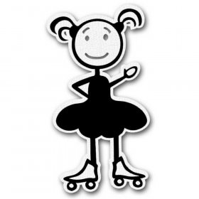 RBS - Stick Figure - Rollerskating Girl RBS - Stick Figure - Rollerskating Girl