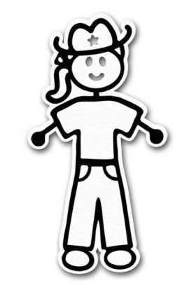 RBS - Stick Figure - Cowgirl RBS - Stick Figure - Cowgirl