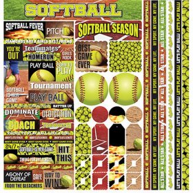 Reminisce - Softball 12x12 Multi Sticker Reminisce - Softball 12x12 Multi Sticker