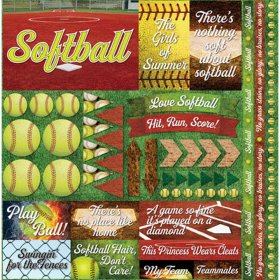 Reminisce - Softball 2: 12 x 12 Elements Sticker Reminisce - Softball 2: 12 x 12 Elements Sticker