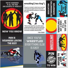 Reminisce - Wrestling 12x12 Poster Sticker Reminisce - Wrestling 12x12 Poster Sticker
