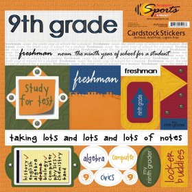 Scrappin' Sports - Defining Freshman Cardstock Stickers Scrappin' Sports - Defining Freshman Cardstock Stickers