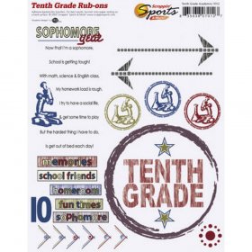 Scrappin' Sports - 10th Grade Academics Rub-ons Scrappin' Sports - 10th Grade Academics Rub-ons