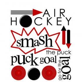 Scrappin' Sports - Air Hockey Rub-ons Scrappin' Sports - Air Hockey Rub-ons