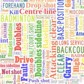 Scrappin' Stuff - Badminton Words Paper Scrappin' Stuff - Badminton Words Paper