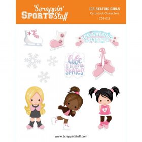 Cardstock Characters - Ice Skating Girls Cardstock Characters - Ice Skating Girls