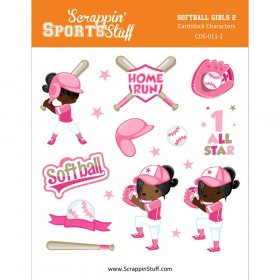 Cardstock Characters - Softball Girls #2 Cardstock Characters - Softball Girls #2