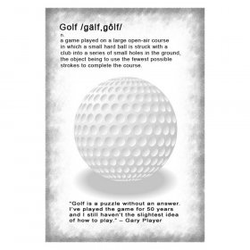 Definition Card - Golf Definition Card - Golf