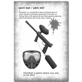 Definition Card - Paintball Definition Card - Paintball