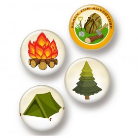 Flair Buttons - Camping Flair Buttons - Camping